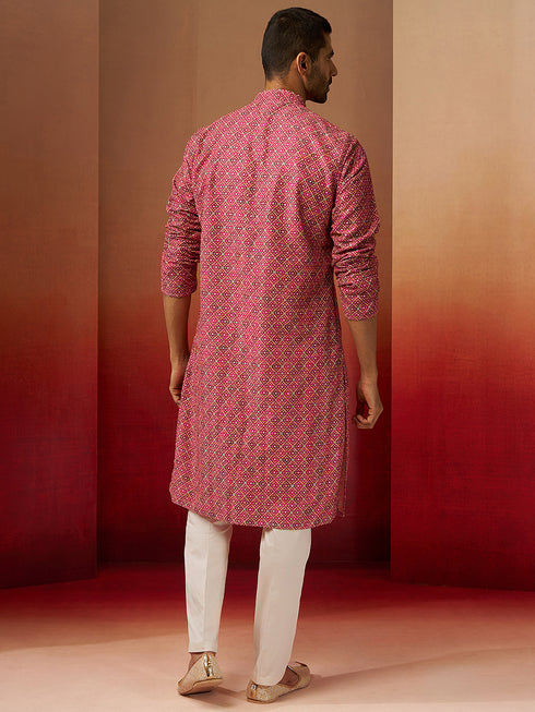 Men's Falsa Digital Print Kurta with Pyjama